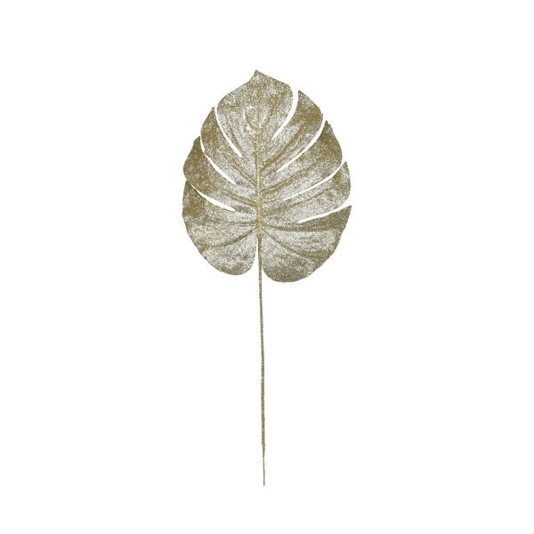 Glitter Monstera leaf Med Gold