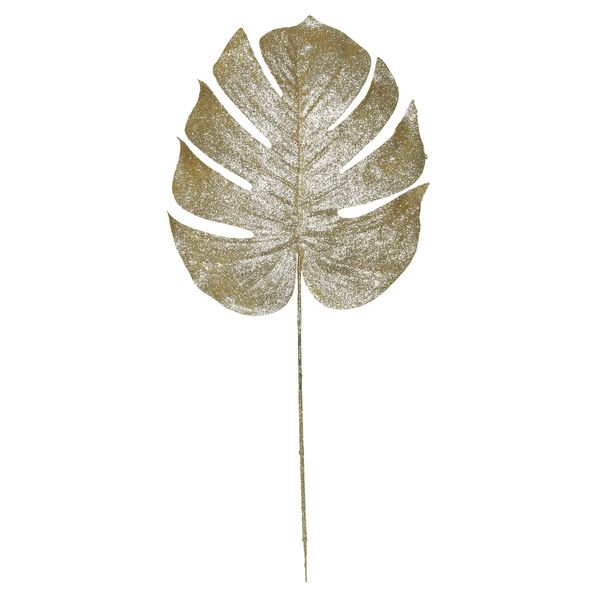 Glitter Monstera leaf Lrg Gold