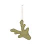 Green Felt Reindeer Hanger 15x17cm 