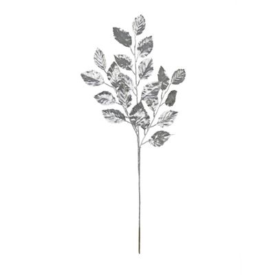 Metallic Birch leaf Spray Silver