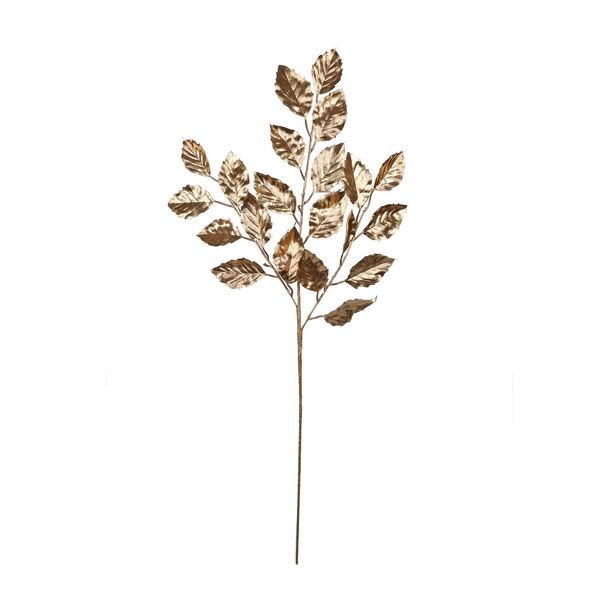 Metallic Birch leaf Spray Gold