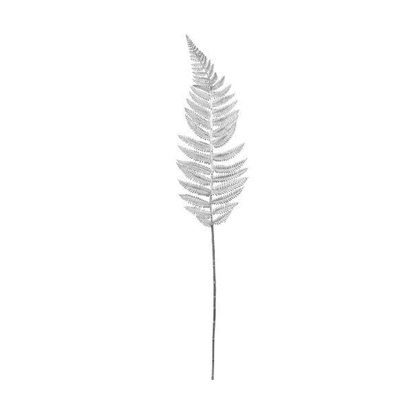 Metallic Fern Leaf stem Silver