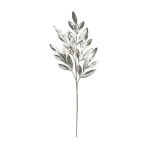 Metallic Laurel Leaf spray Champagne