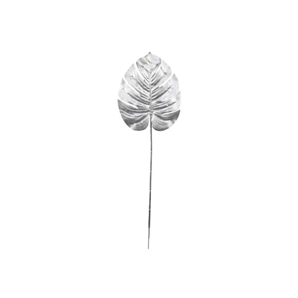 Metallic Monstera leaf sml Silver