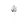 Metallic Monstera leaf sml Silver