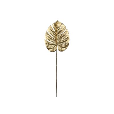 Metallic Monstera leaf sml Gold