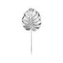 Metallic Monstera leaf med Silver 