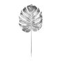 Metallic Monstera leaf Lrg Silver 