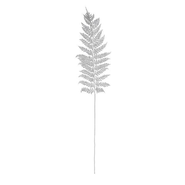 Glitter Large Fern Leaf  (Silver) (36/288)