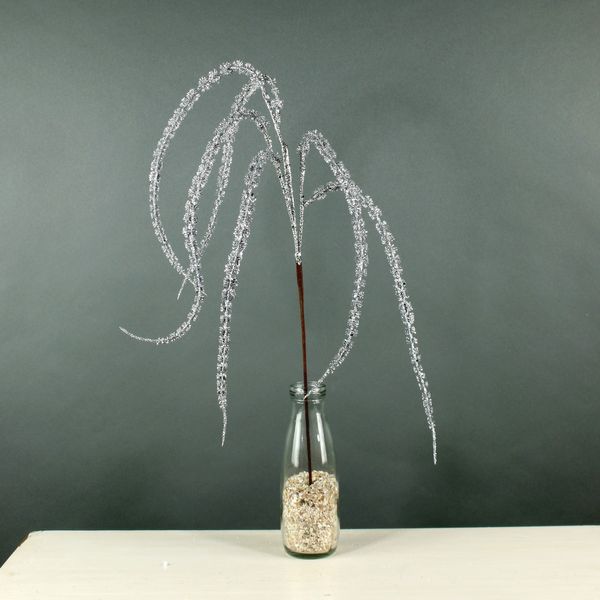 Glitter Amaranthus Spray (Silver) (24/288)