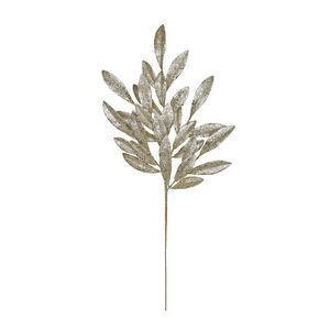 Glitter bay leaf spray Gold