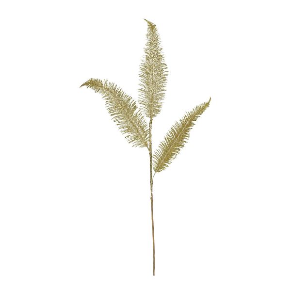 Glitter 3 Fern leaf Gold stem 