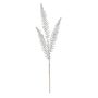 Glitter 3 leaf palm silver stem