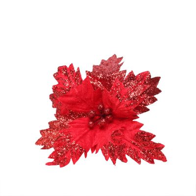 Poinsettia pick Med RED 