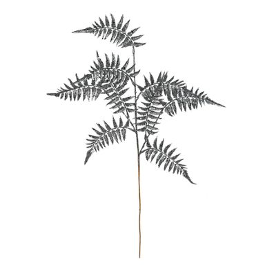 Glitter Fern spray Pewter 