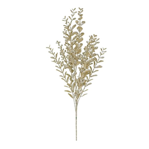 Glitter boxwood spray Gold