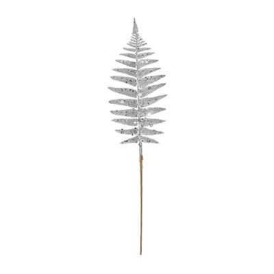 Glitter Fern leaf Silver 