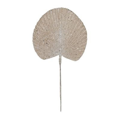 Glitter palm fan Champagne