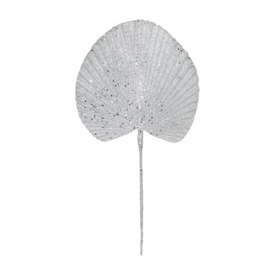 Glitter palm fan Silver 