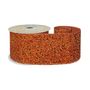 Orange Glitter Ribbon 63mm x 10y wire edge 