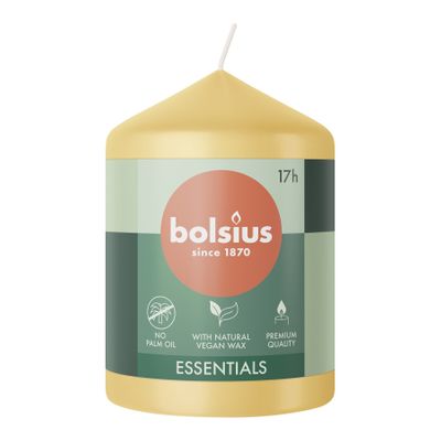 Bolsius Essentials Pillar Candle - 80x58mm - Oat Beige