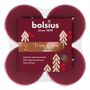 Bolsius Christmas True Glow Fragranced Maxi Light - Pk of 8 - Winter Spices -Red