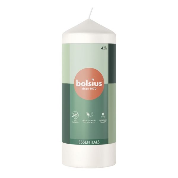 Bolsius Essentials Pillar Candle - 150x58mm - Cloudy White 