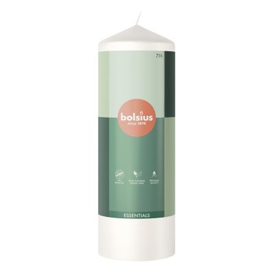 Bolsius Essentials Pillar Candle - 200x68mm - Cloudy White 