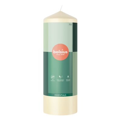 Bolsius Essentials Pillar Candle - 200x68mm - Soft Pearl