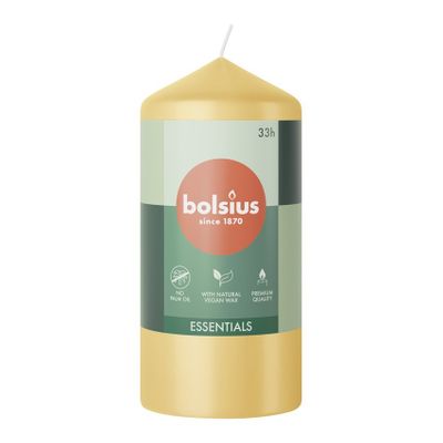 Bolsius Essentials Pillar Candle - 120x58mm - Oat Beige 