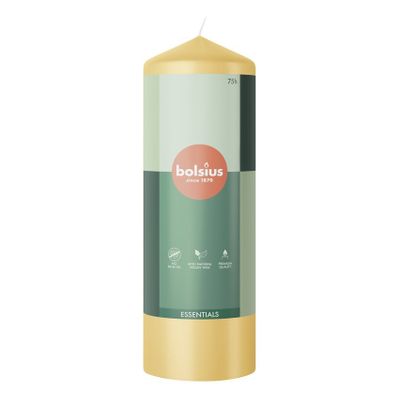 Bolsius Essentials Pillar Candle - 200x68mm - Oat Beige