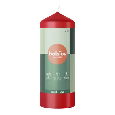 Bolsius Essentials Pillar Candle - 150x58mm - Delicate Red