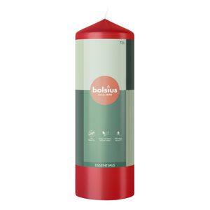 Bolsius Essentials Pillar Candle - 200x68mm - Delicate Red