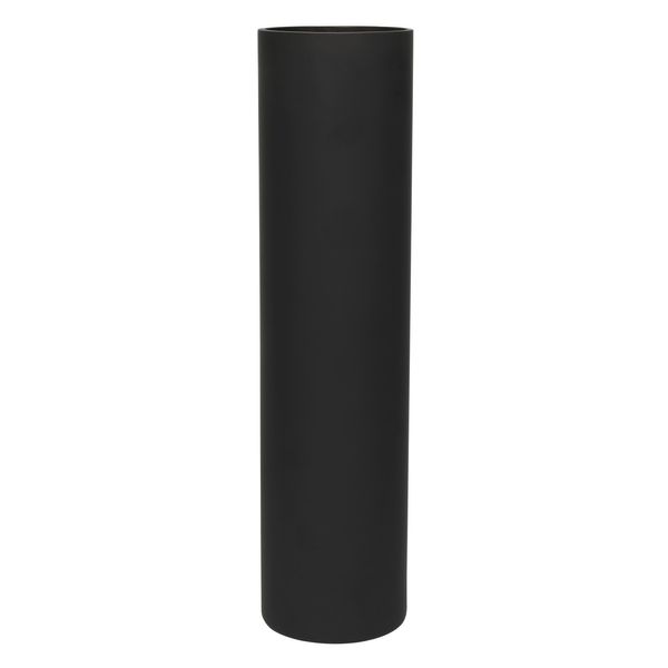 Cylinder Vase Matt Black 40x10cm