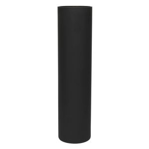 Cylinder Vase Matt Black 40x10cm