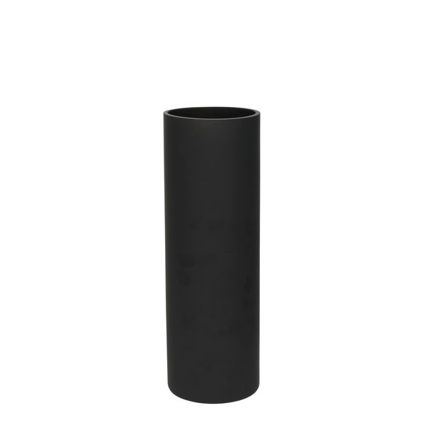 Cylinder Vase Matt Black 30x10cm