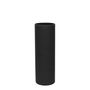 Cylinder Vase Matt Black 30x10cm