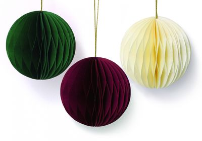 Pack of 6 Round Paper Baubles