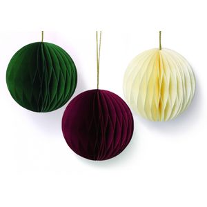 Pack of 6 Round Paper Baubles