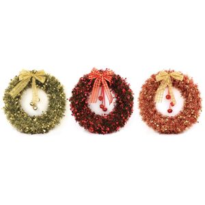 Large Tinsel Christmas Wreath with Bells