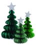 Pack of 3 Paper Christmas Tree Decorations