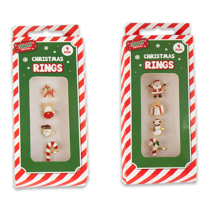 Xmas Rings 4 Pack