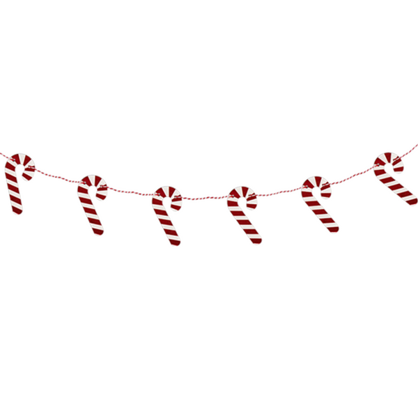 Wooden Candy Cane Bunting 1.5m