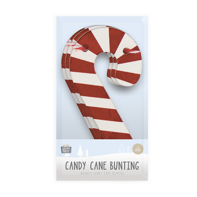 Wooden Candy Cane Bunting 1.5m