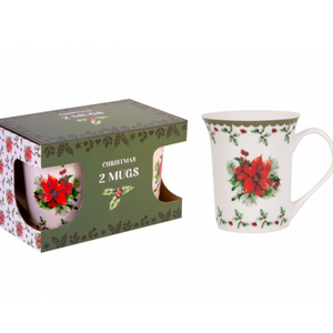 Christmas Holly Mugs 