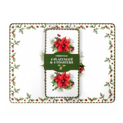 Christmas Placemats and Coaster Set