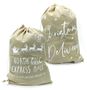 Hessian Style Christmas Printed Sack