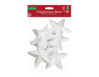 Polystyrene Stars 6 Pack