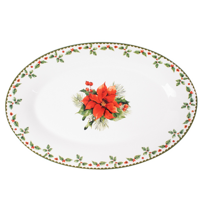 Christmas Holly Serving Platter 