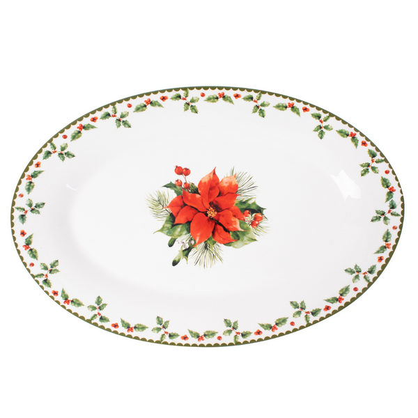 Christmas Holly Serving Platter 